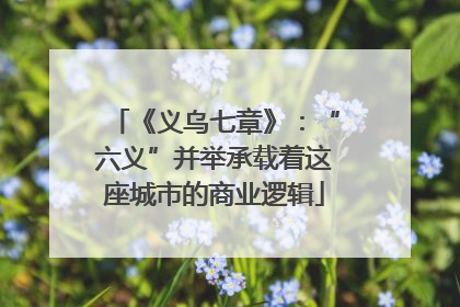 《义乌七章》：“六义”并举承载着这座城市的商业逻辑