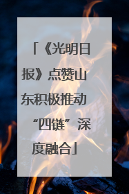 《光明日报》点赞山东积极推动“四链”深度融合