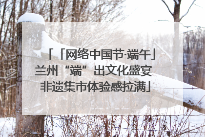 「网络中国节·端午」兰州“端”出文化盛宴 非遗集市体验感拉满