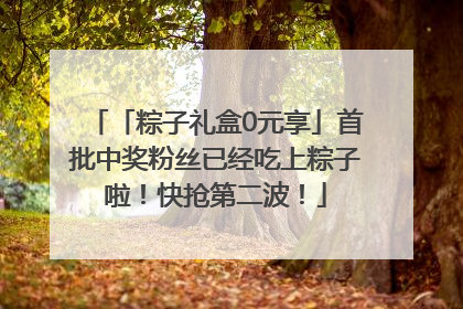 「粽子礼盒0元享」首批中奖粉丝已经吃上粽子啦！快抢第二波！