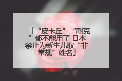 “皮卡丘”“耐克”都不能用了 日本禁止为新生儿取“非常规”姓名