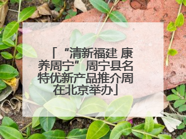 “清新福建 康养周宁”周宁县名特优新产品推介周在北京举办