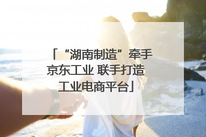 “湖南制造”牵手京东工业 联手打造工业电商平台