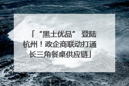 “黑土优品” 登陆杭州！政企商联动打通长三角餐桌供应链