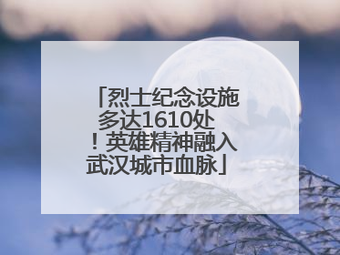烈士纪念设施多达1610处！英雄精神融入武汉城市血脉