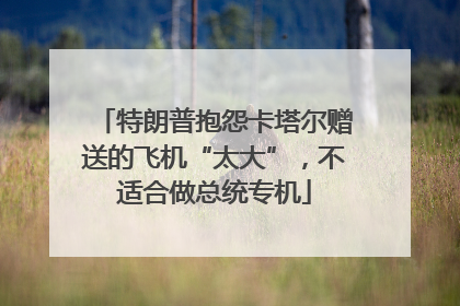 特朗普抱怨卡塔尔赠送的飞机“太大”，不适合做总统专机