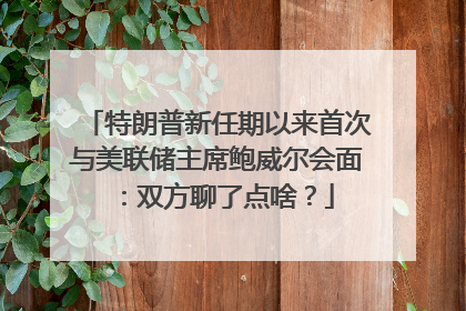 特朗普新任期以来首次与美联储主席鲍威尔会面：双方聊了点啥？