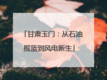 甘肃玉门：从石油摇篮到风电新生
