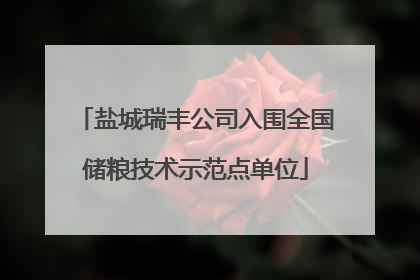 盐城瑞丰公司入围全国储粮技术示范点单位