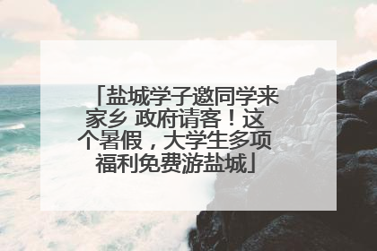 盐城学子邀同学来家乡 政府请客！这个暑假，大学生多项福利免费游盐城