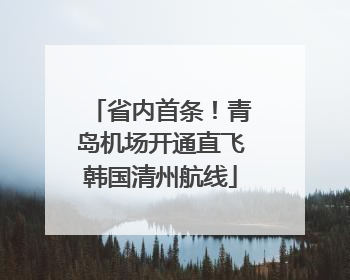 省内首条！青岛机场开通直飞韩国清州航线