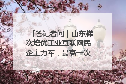 答记者问｜山东梯次培优工业互联网民企主力军，最高一次性奖补500万元