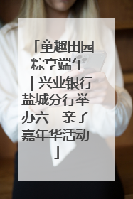 童趣田园 粽享端午｜兴业银行盐城分行举办六一亲子嘉年华活动