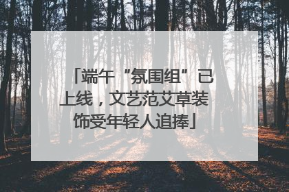 端午“氛围组”已上线，文艺范艾草装饰受年轻人追捧