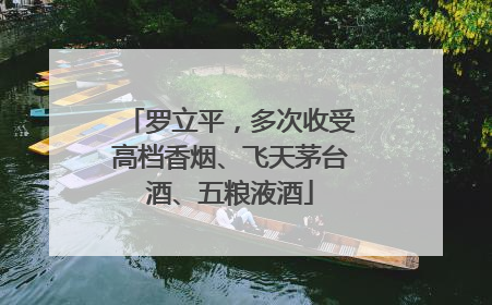 罗立平，多次收受高档香烟、飞天茅台酒、五粮液酒