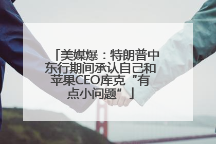 美媒爆：特朗普中东行期间承认自己和苹果CEO库克“有点小问题”