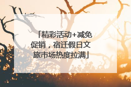 精彩活动+减免促销，宿迁假日文旅市场热度拉满