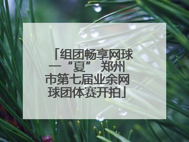 组团畅享网球一“夏” 郑州市第七届业余网球团体赛开拍