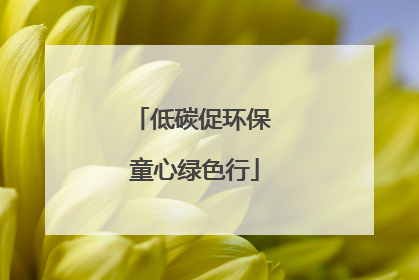 低碳促环保 童心绿色行