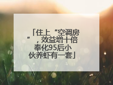 住上“空调房”，效益增十倍 奉化95后小伙养虾有一套