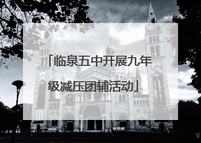 临泉五中开展九年级减压团辅活动
