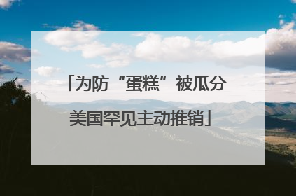 为防“蛋糕”被瓜分 美国罕见主动推销