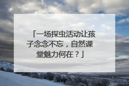 一场探虫活动让孩子念念不忘，自然课堂魅力何在？