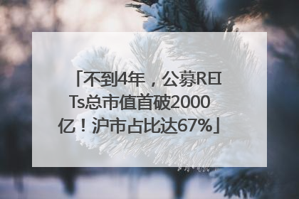 不到4年，公募REITs总市值首破2000亿！沪市占比达67%