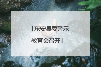 东安县委警示教育会召开