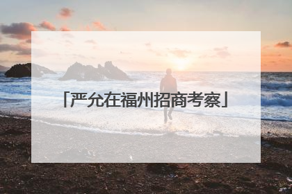 严允在福州招商考察