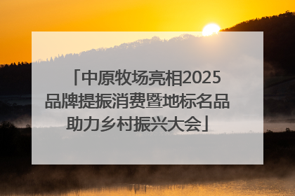 中原牧场亮相2025品牌提振消费暨地标名品助力乡村振兴大会
