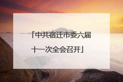中共宿迁市委六届十一次全会召开