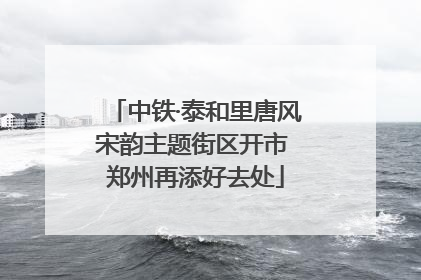 中铁·泰和里唐风宋韵主题街区开市 郑州再添好去处