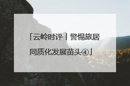 云岭时评丨警惕旅居同质化发展苗头④