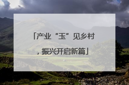 产业“玉”见乡村，振兴开启新篇
