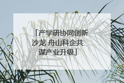 产学研协同创新沙龙 舟山科企共谋产业升级