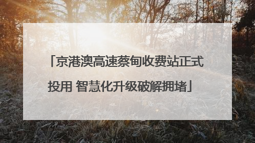 京港澳高速蔡甸收费站正式投用 智慧化升级破解拥堵