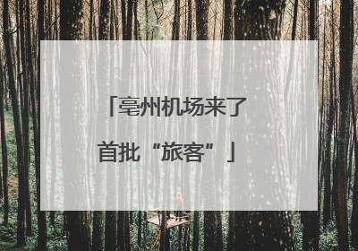 亳州机场来了首批“旅客”