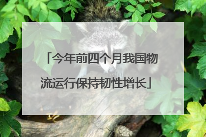 今年前四个月我国物流运行保持韧性增长