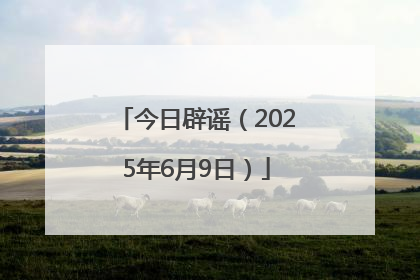 今日辟谣（2025年6月9日）