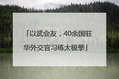 以武会友，40余国驻华外交官习练太极拳