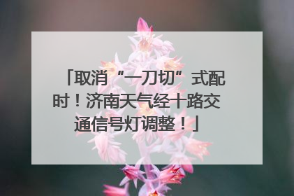 取消“一刀切”式配时！济南天气经十路交通信号灯调整！