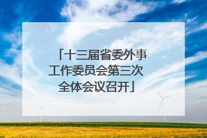 十三届省委外事工作委员会第三次全体会议召开
