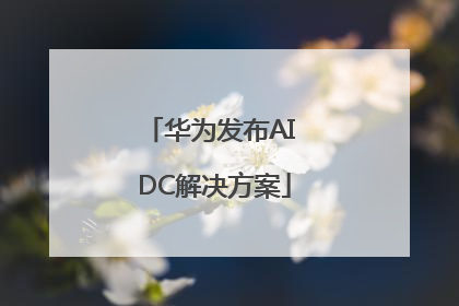 华为发布AI DC解决方案
