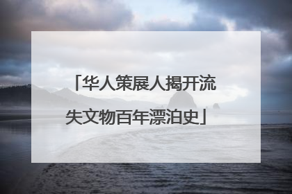 华人策展人揭开流失文物百年漂泊史