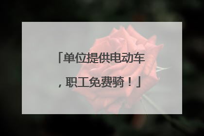 单位提供电动车，职工免费骑！