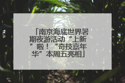 南京海底世界暑期夜游活动“上新”啦！“奇技嘉年华”本周五亮相