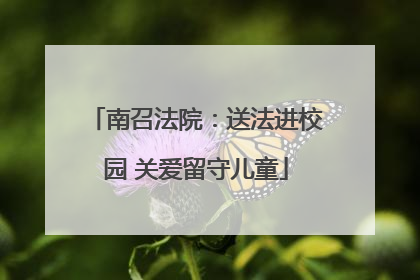 南召法院：送法进校园 关爱留守儿童