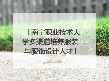 南宁职业技术大学多渠道培养服装与服饰设计人才