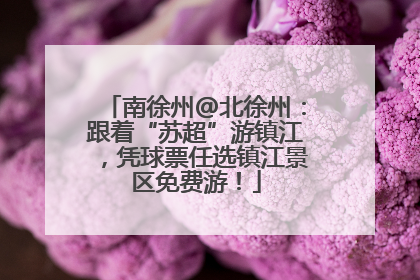 南徐州@北徐州：跟着“苏超”游镇江，凭球票任选镇江景区免费游！